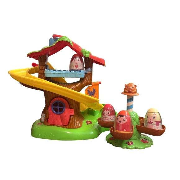 Playskool Other - 2004 Playskool- Weeble Wobbles Tree House Merry Go Round 4 WEEBLES